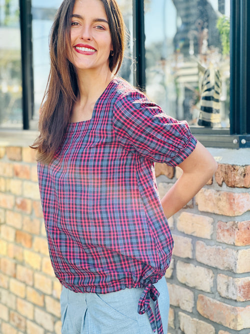 Eloise top cotton check