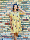 Havana Dress Gold Floral