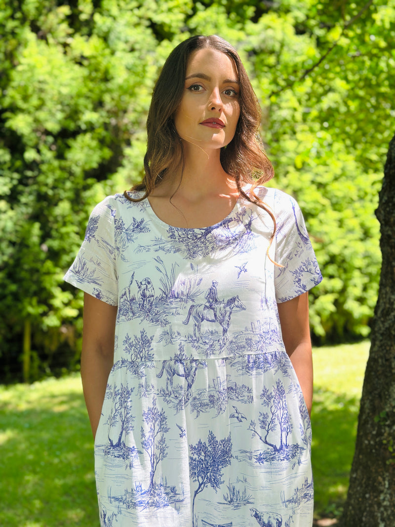 Brynnac Dress Linen Print