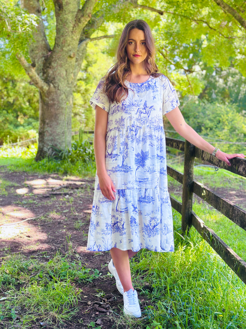 Brynnac Dress Linen Print