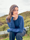 Puff Sleeve Merino - Blue Ombre